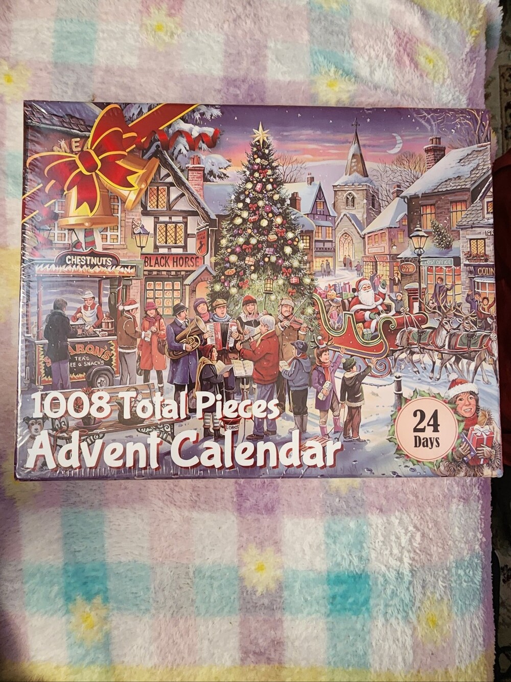 1008-Piece Christmas Advent Calendar Puzzle - Festive Village Artwork New